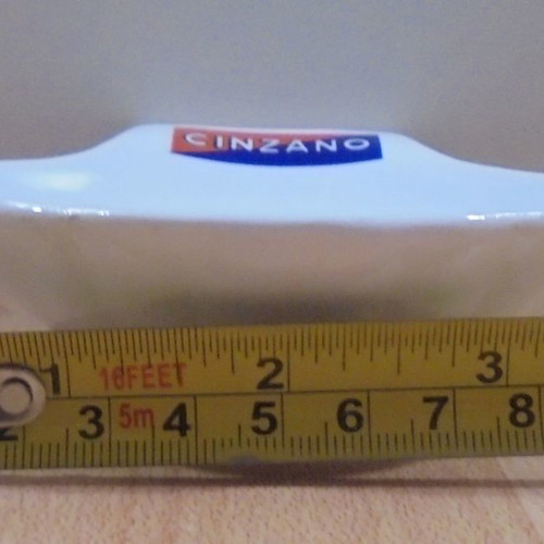 Cinzano Vermouth used old promotional ceramic shell-shaped bowl