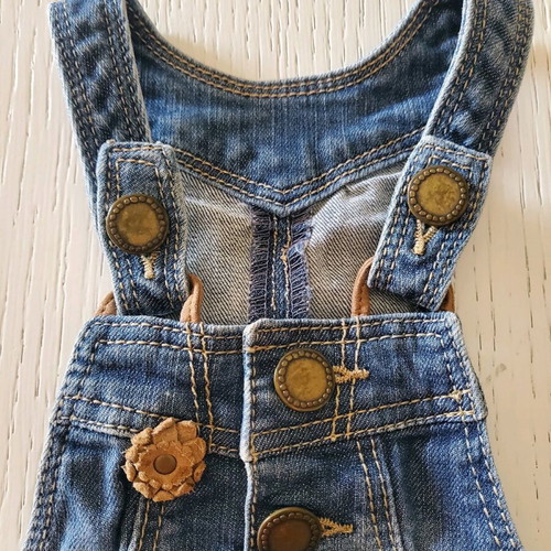 Zara baby denim dress overalls 12-18 months like new