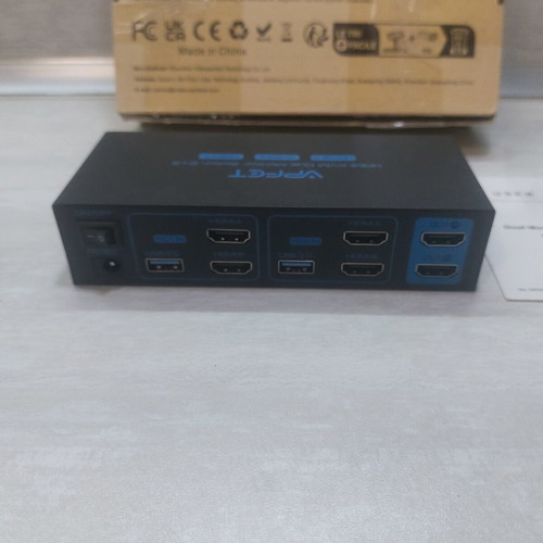 VPFET VP-SW220 Dual Monitor HDMI KVM Switch 2x2 4K@60Hz USB 3.0