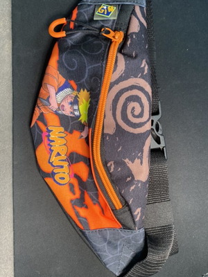 Naruto waist bag new, black and orange by Gim