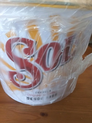 Μεταλλικό Ice Bucket Sol καινούργιο, διαφημιστικό vintage bar