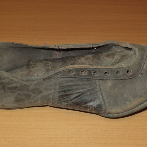 Riddell Leather Running Shoe used, 1940s, track and field