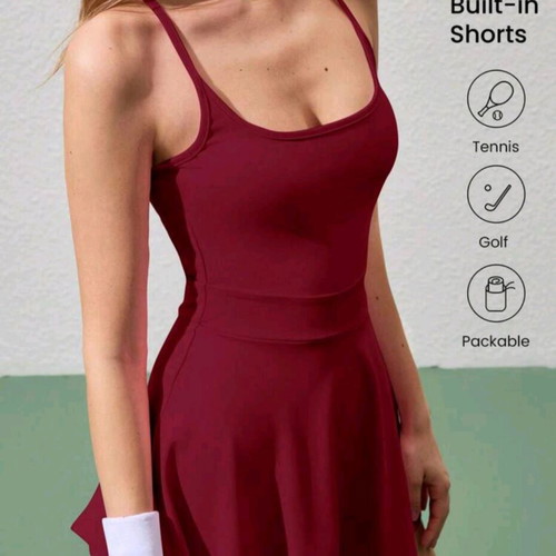 Shein red athletic dress new, size M 38 10