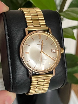 Omega Seamaster Pre-De Ville automatic watch used, gold capped, date window