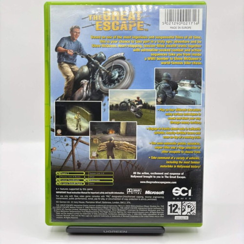 The Great Escape Xbox Original game like new with manual