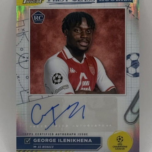 Topps Finest UEFA George Ilenikhena First Class Auto RC Rookie Card like new
