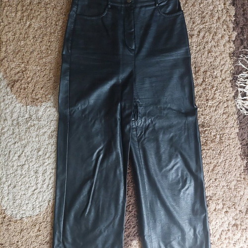 Regalinas leather-look pants black wide like new