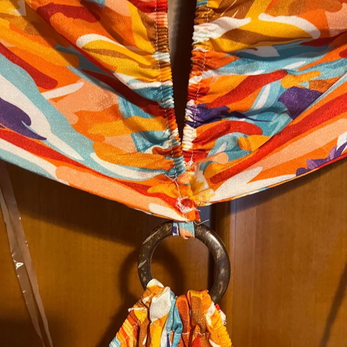 Dress new long with tie and slit, one size