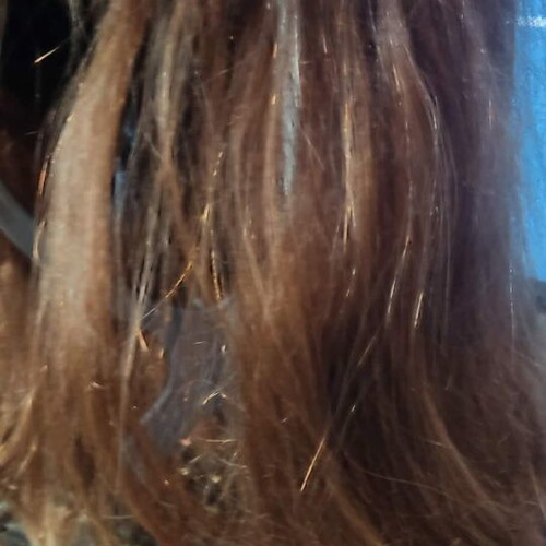 Wig 100% natural hair used, long bob with bangs