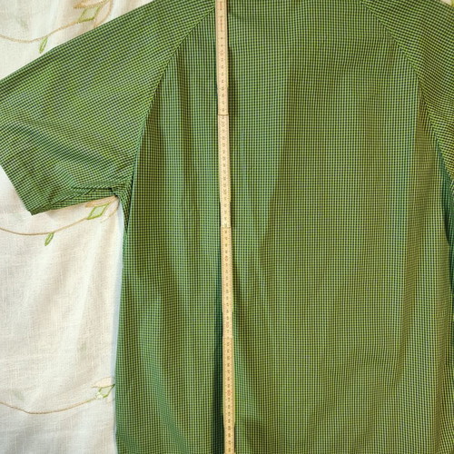 The North Face men's shirt size L, green-black check, like new