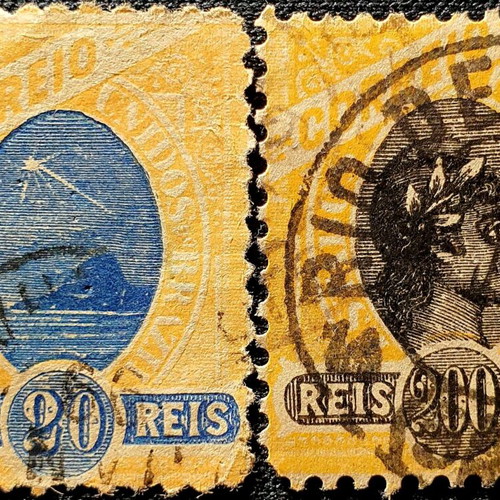 Brazil 1894 stamps used, set of 2
