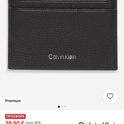 Calvin Klein leather cardholder dark blue like new unisex