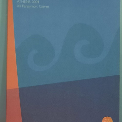 Medal in folder from Athens 2004 Paralympic Games like new