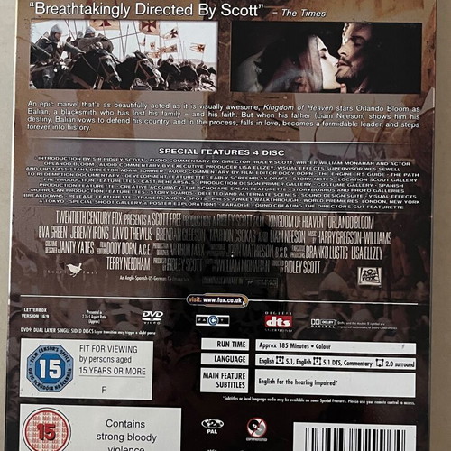 Kingdom of Heaven DVD series like new, 4 discs with subtitles