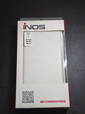 Θήκη INOS Flip Book Case για Xiaomi Mi 5X και Mi A1 λευκή καινούρια
