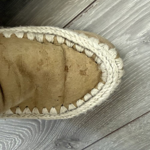 Mou beige boots used, fur-lined, size 41