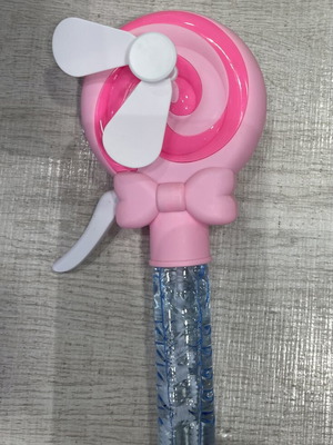 Fan with lollipop shape and bubble blower new