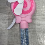 Fan with lollipop shape and bubble blower new