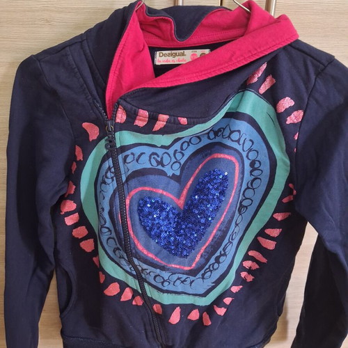 Desigual shirt like new, blue and colorful, sizes 134-140 cm