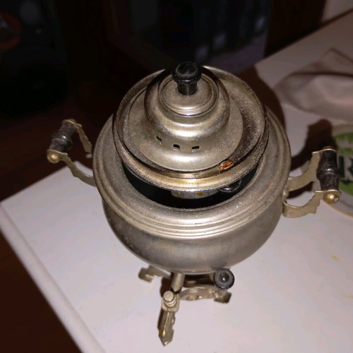Russian samovar used, decorative and handmade