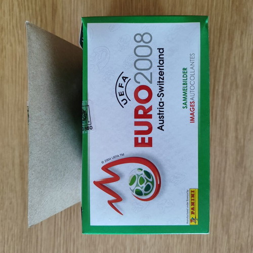 Panini Euro 2008 Display Box with 80 Sealed Sticker Packs like new