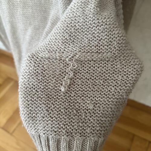 Knitted cardigan beige size S like new