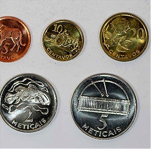 MOZAMBIQUE set 9 νομίσματα UNC