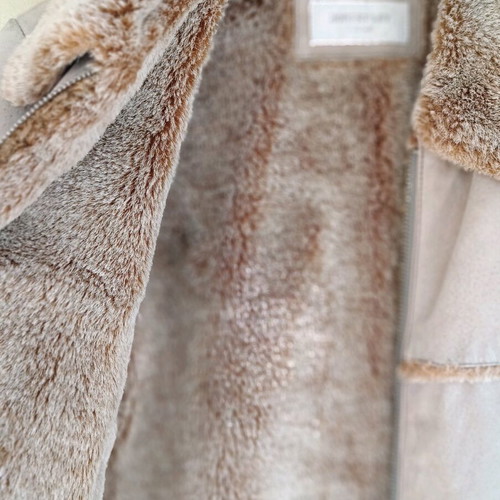 Robert Ley vintage jacket made of natural mouton, like new, beige