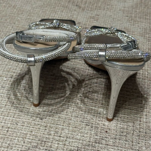 Aldo Barrana sandals with crystals silver new, size 41
