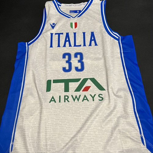 Italy National Basketball Jersey 2026, Large, Authentic