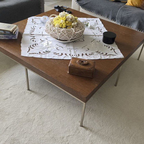 Apta B&B Italia coffee table used, wenge 1.25 x 1.25 m