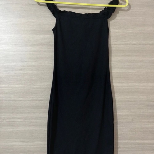 Rib dress black new