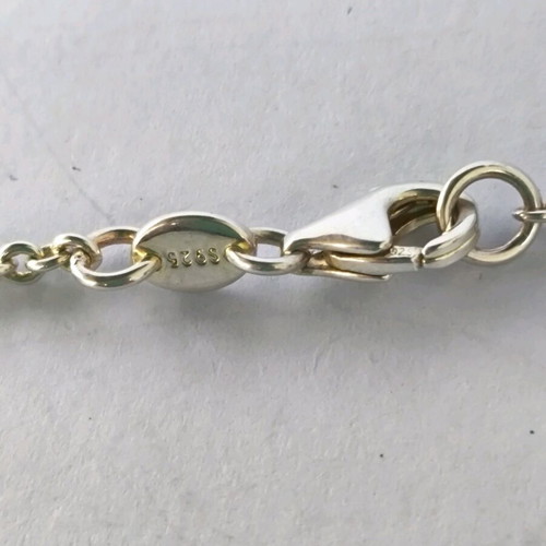 Links of London 925 silver necklace like new, 89 cm, with rose gold