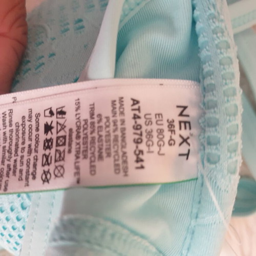 Next Mint Green Lace Padded Wired Plunge Bikini Set new with tags