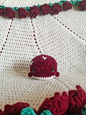 Love whale handmade velvet whale new