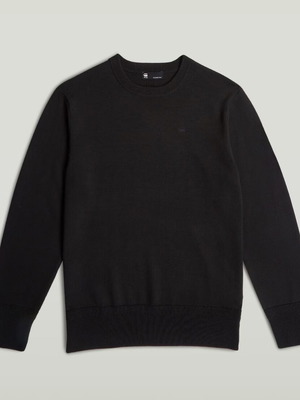 G-Star Raw Premium Core men's sweater new, 100% merino wool, black, M/L/XL