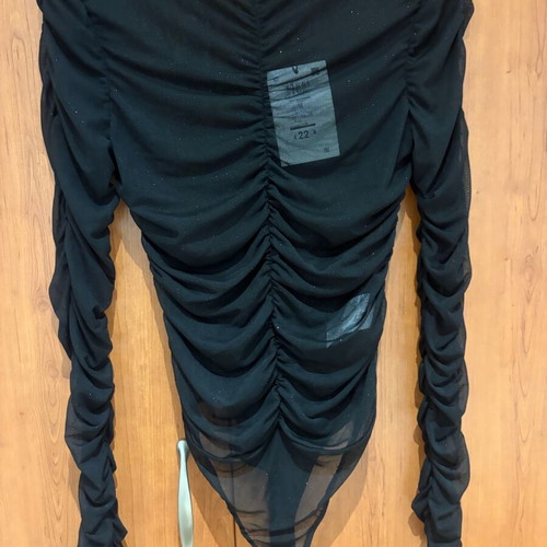Black bodysuit new with rhinestones Pink Woman size M