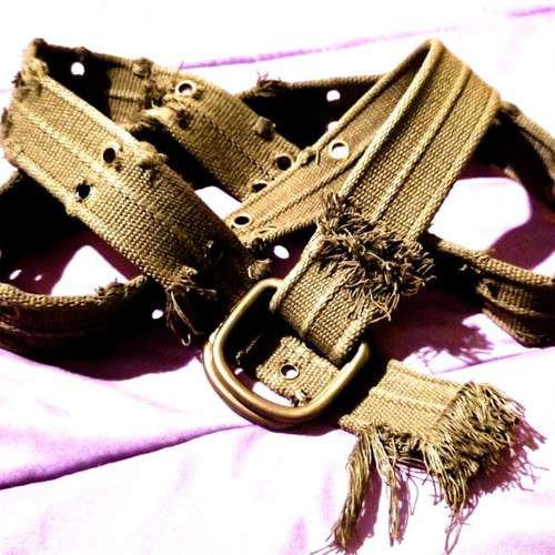 Fabric Belt Army Look Unisex