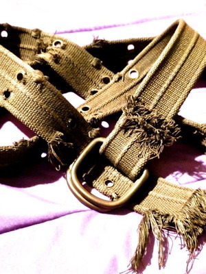 Fabric Belt Army Look Unisex