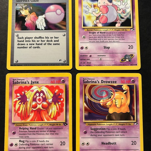 Package of 4 Sabrina's Pokémon cards
