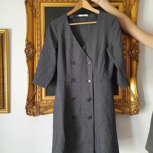 Mango office dress like new, black and grey, size M
