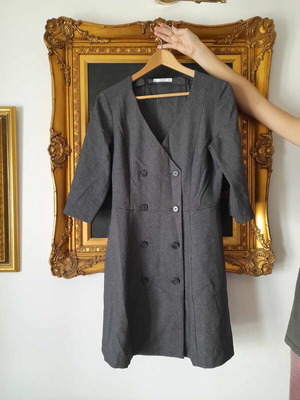 Mango office dress like new, black and grey, size M