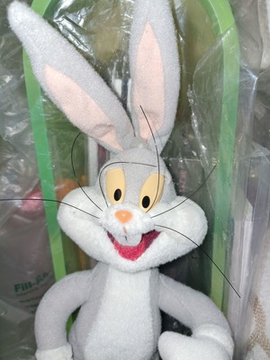 Λούτρινο κουκλάκι Bugs Bunny Looney Tunes μεταχειρισμένο με βεντούζες