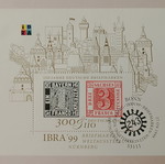 German stamps 1999 with first day covers Bonn and Frankfurt