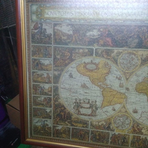 Educa puzzle frame 1500 pcs new, cherry wood 85x60