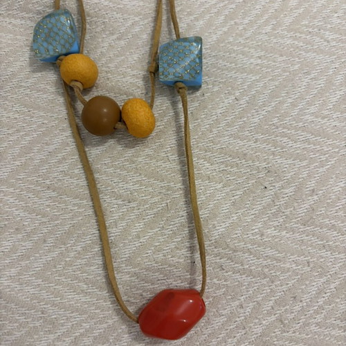 Long necklace with beads new, no wear