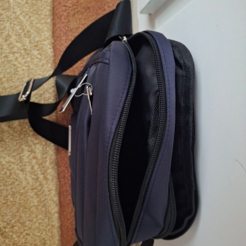 Men's shoulder bag with crossbody strap blue new