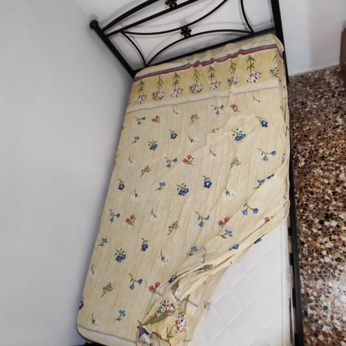 Metal bed with mattress 2x1.20 m semi-double