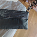 Handbag new handmade with decorative sequins black and gray