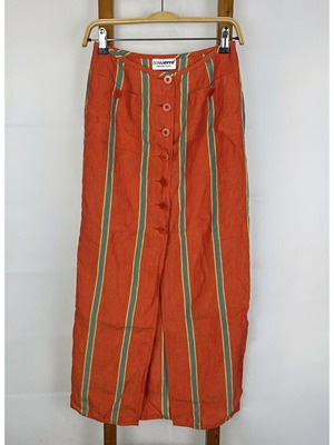 Vintage striped midi linen skirt like new, XS/S, made in Italy